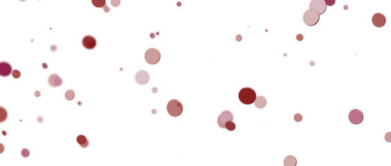 Glittering confetti on a transparent background. Holiday confetti png. red confetti falls from the sky.