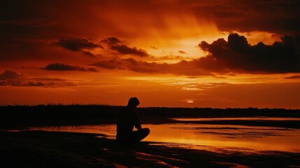 Fototapeta premium Sunset Solitude