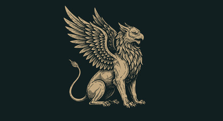 Obraz premium Griffin with Lion Body