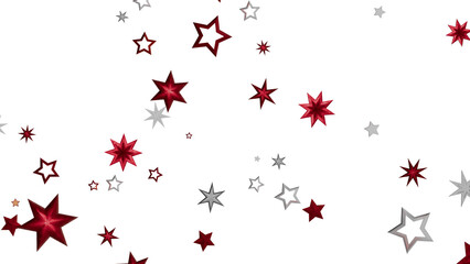 Festive background with red and silver stars. Perfect for holidays, celebrations, and more.