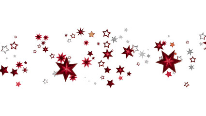 Sparkling red and silver stars on white. Perfect for holidays, celebrations, and more!