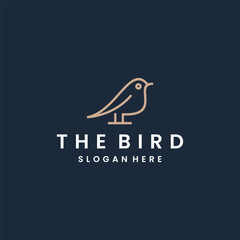 Bird logo vector icon illustration style