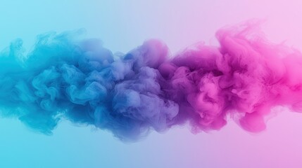 Fototapeta premium Ethereal smoke creating a surreal ambiance in blue and purple tones