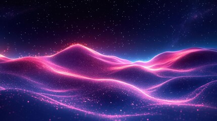 Fototapeta premium Glowing Nebula Landscape.