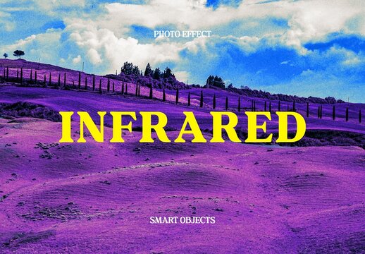 Infrared Filter Photo Effect Mockup