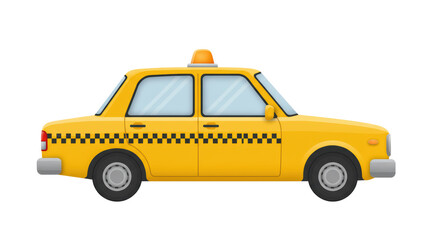 Isolated Yellow Taxi Cab