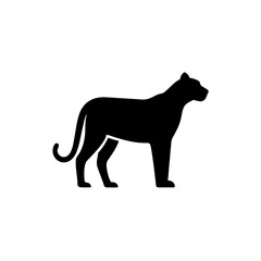 Black panther animal silhouette