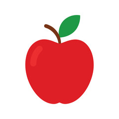 red apple vector illustration on white background