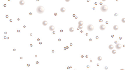Beautiful image of white pearls floating on a white background. Perfect for elegant designs.