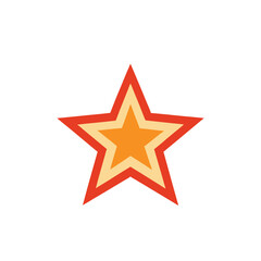 Obraz premium Star colorful icon on white background