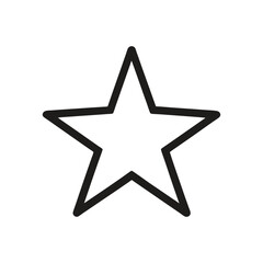 Star outline icon on white background