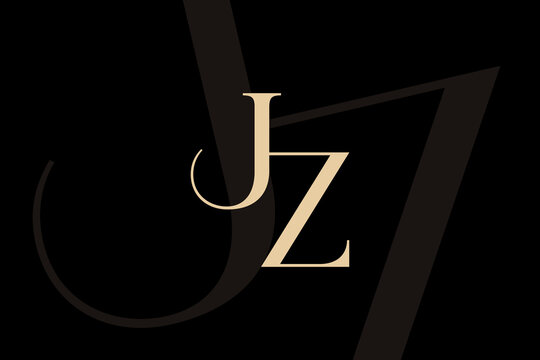 JZ or ZJ letter logo icon design. Classic style luxury initials monogram.