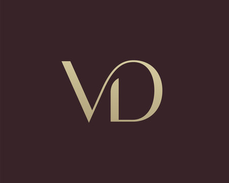 VD letter logo icon design. Classic style luxury initials monogram.