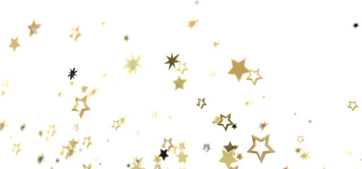 Beautiful golden stars on white background. Perfect for holidays, celebrations, and more!