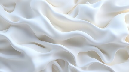 Fototapeta premium Elegant White Fabric Flowing Abstract Background Texture