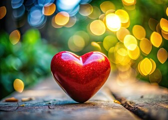 Fototapeta premium Red Heart Documentary Photography: Love, Compassion, and Symbolism