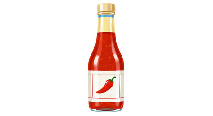 Isolated Hot Sauce Bottle