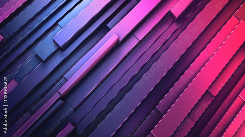 Poster abstract vibrant geometric shapes effect on surface of contemporary design express scene of seamless
