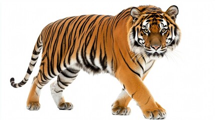 Obraz premium Majestic Tiger Striding Confidently in the Wild