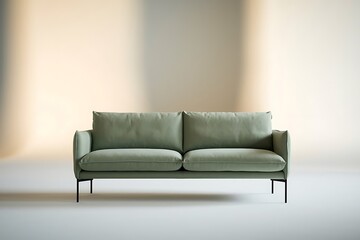 Fototapeta premium Modern sofa on isolated white background. Furniture for the modern interior, minimalist design.
