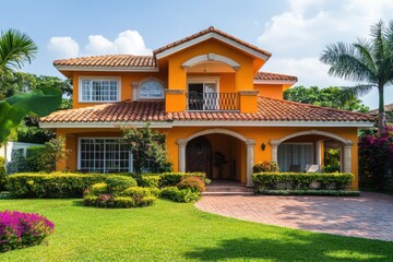 Home, house, building, sky, tree, landscape, villa, 