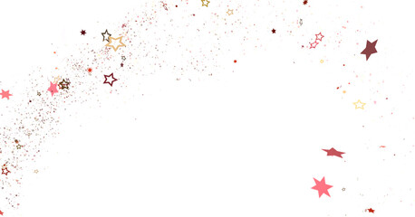 Festive Celestial Cascade: Mesmerizing 3D Illustration of Descending Christmas Stars