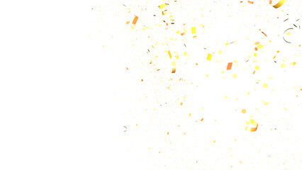 gold  Shower: Dynamic 3D Illustration of Dancing gold Confetti