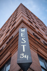 Youngstown Ohio USA Apr 18 2025 ;West 34 building downtown historic district, city life architecture, copy space background image