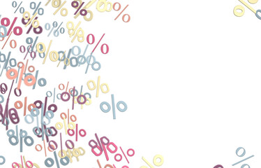 3d Sales icons floating in the air 3D rendering