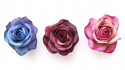 Vibrant Top View Rose Flowers Bouquet for Floral Design Projects