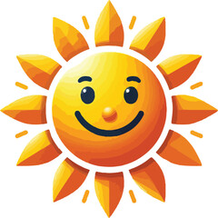 happy sun cartoon