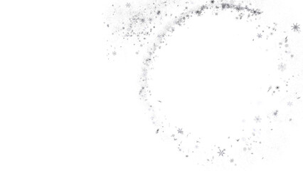 Glistening Snow Shower: Striking 3D Illustration Showcasing Falling Holiday Snowflakes