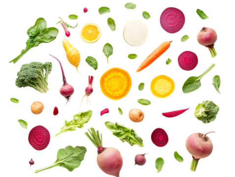 Golden Beet Vegetables in Rustic Setting