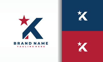 Obraz premium letter K star logo
