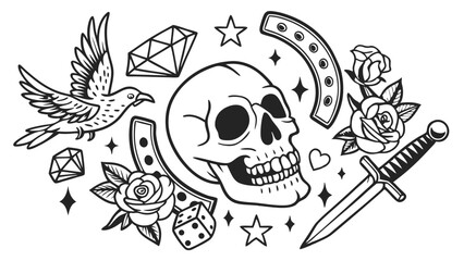 pirate skull and crossbones