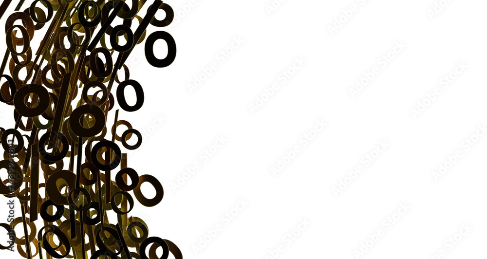 Poster Sales icons floating in the air 3D rendering