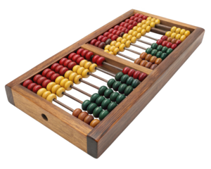 Abacus isolated on a transparent background.