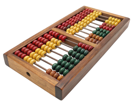 Abacus isolated on a transparent background.