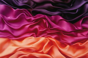 Obraz premium Abstract textile design of vibrant drapes in gradient colors.