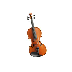 Fototapeta premium Elegant Violin Isolated On Transparent Background 3D Render of Classic String Instrument