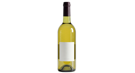 Isolated Bottle of White Wine