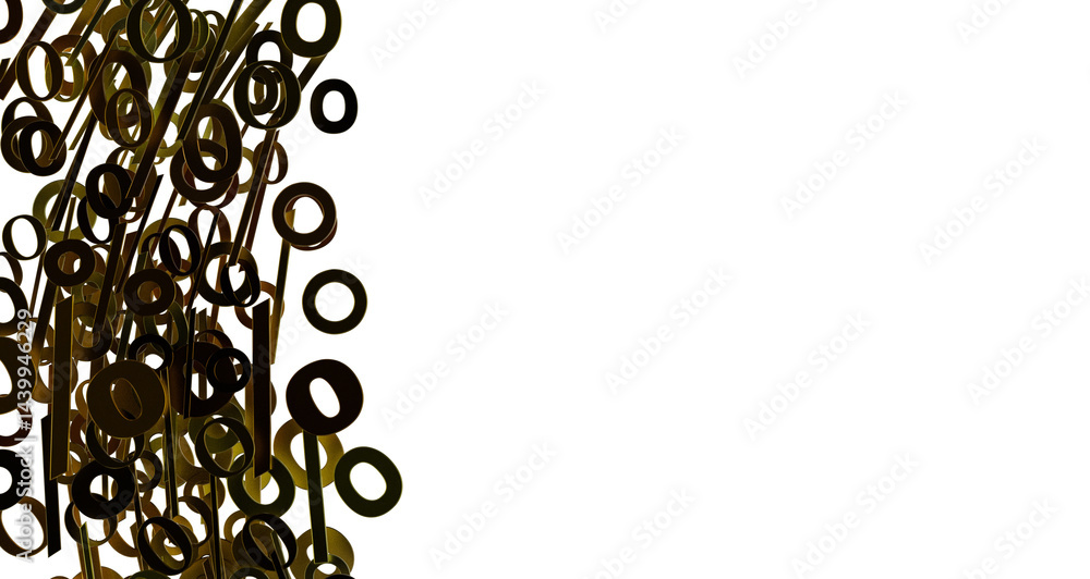 Poster Sales icons floating in the air 3D rendering
