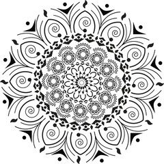 vector mandala round  design two