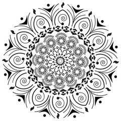 vector mandala round  design two