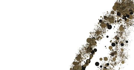 Glittering Spectacle: Captivating 3D Illustration of Glittery gold Confetti PNG