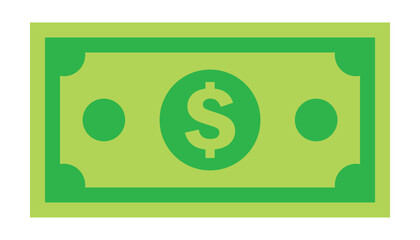 dollar money notes sign icon. usd dollar banknotes icon. salary symbol. american currency. money icon. cash bill sign. payment in cash. lottery win. wealth, finance and success. vector illustration