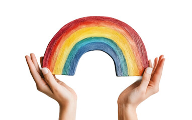 The Rainbow as a Symbol of Hope, Change, and the Promise of a Bright Future Isolated on transparent background.