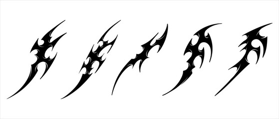 Y2K Tribal Tatto Modern Style, Abstract Tribal
