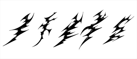 Y2K Tribal Tatto Modern Style, Abstract Tribal