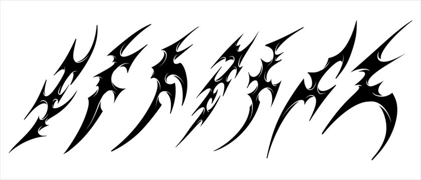 Y2K Tribal Tatto Modern Style, Abstract Tribal